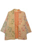 Tyler Handgemaakte Beige Kantha Jas