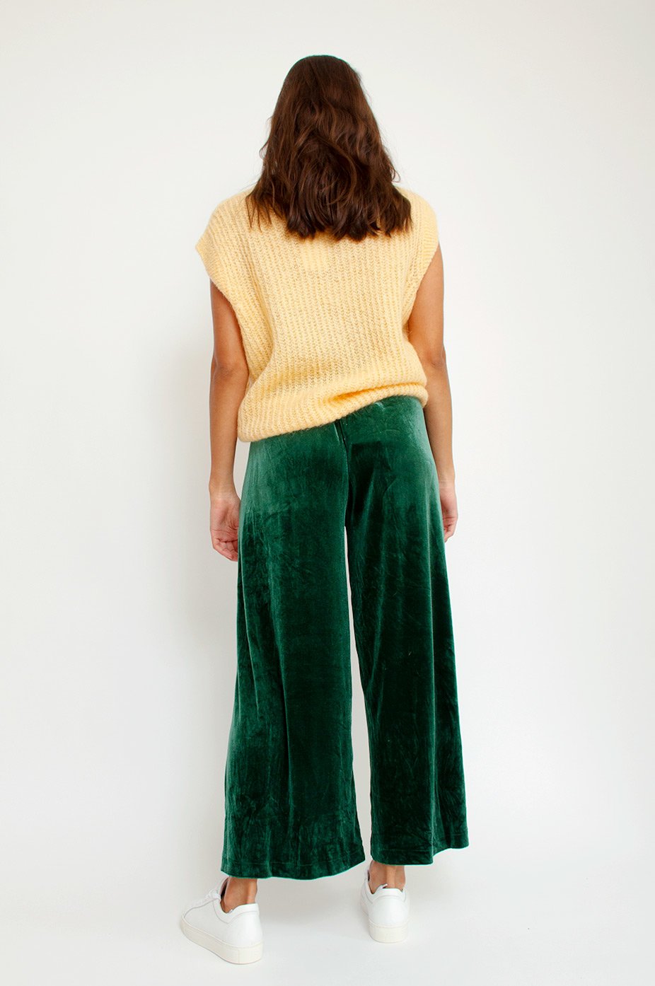 Shiny Velvet Pants Green - Product - Sienna Goodies