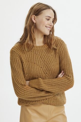 Wanorde roekeloos Leerling Imma Sweater Brown Saint Tropez - Product - Sienna Goodies