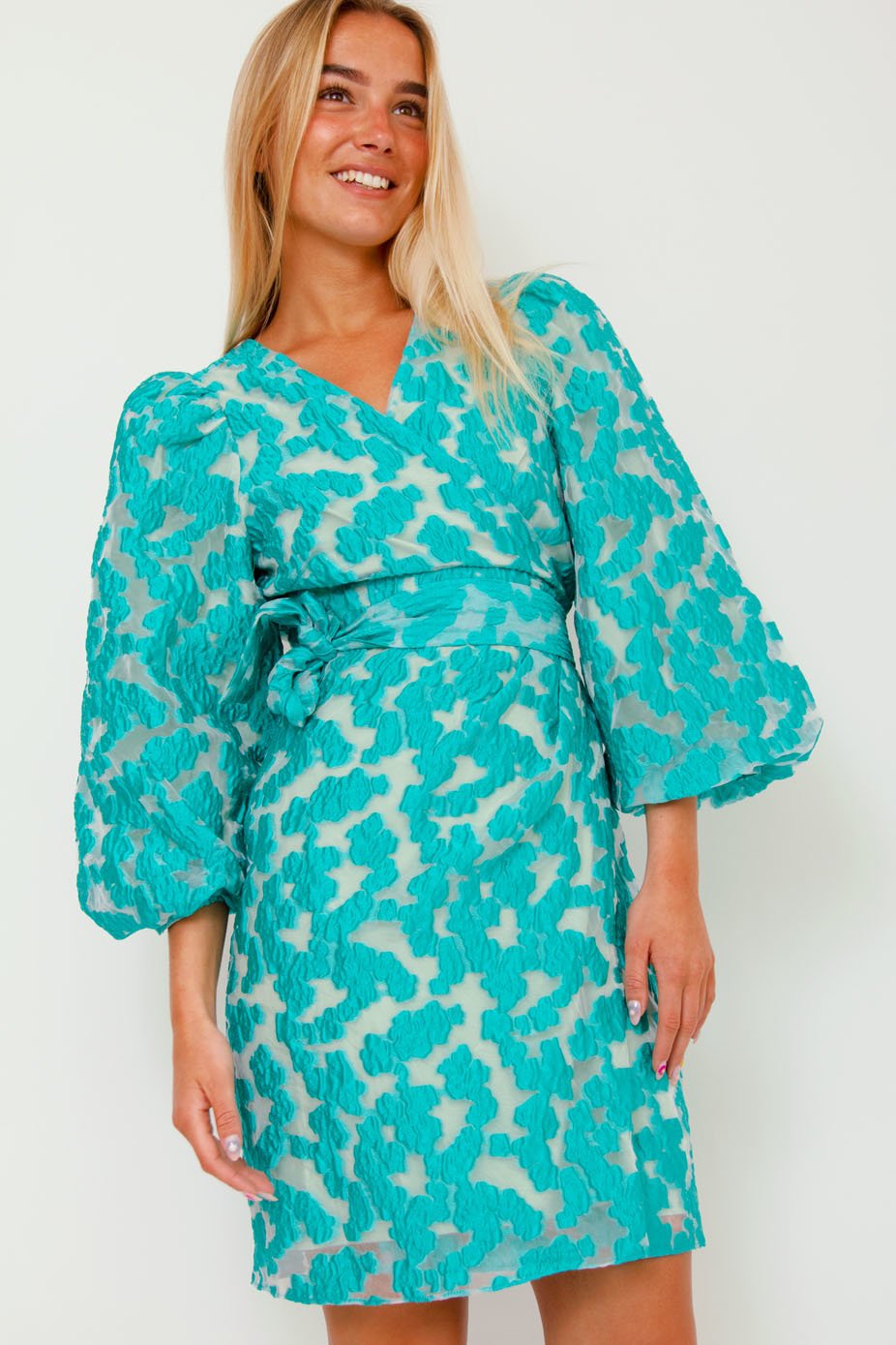 Dovie Graphic Mini Dress Pool Tile Green Mbym - Product - Sienna Goodies