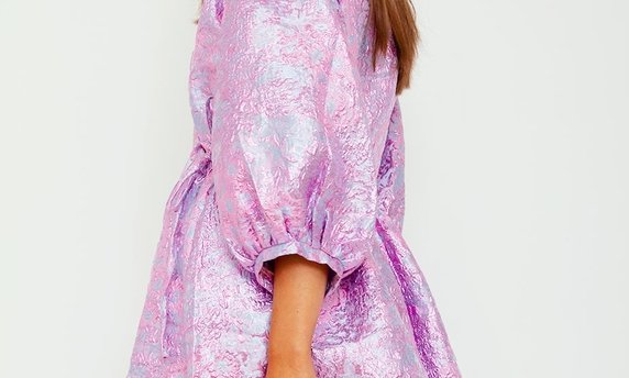 Aya Jacquard Dress Lilac Noella - Produit - Sienna Goodies