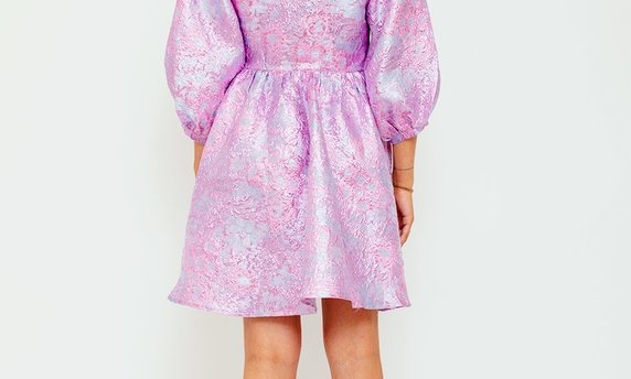 Aya Jacquard Dress Lilac Noella - Product - Sienna Goodies