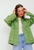 Satin Quilted Jacket Green Sweet Like You