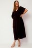 Viscose Maxi V-Neck Dress Black Sweet Like You