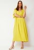 Viscose Maxi V-Neck Dress Yellow Sweet Like You