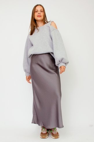 Caro One Shoulder Sweater Grey Sweet Like You