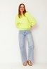 Lola Round Neck Sweater Fluo Yellow Sweet Like You