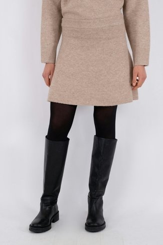 Gisa Knit Skirt Sand Melange Beige Neo Noir