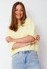 Charline Short Sleeve Sweater Pastel Yellow Sweet Like You