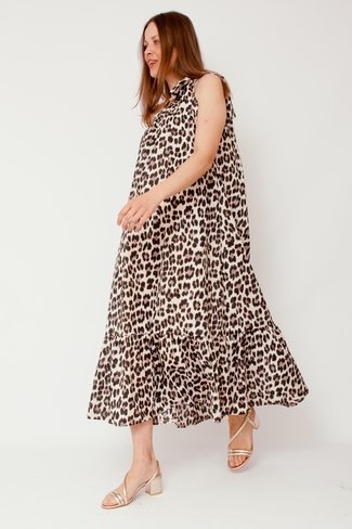 One Shoulder Maxi Dress Leopard Sweet Like You