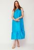 One Shoulder Maxi Satin Dress Blue Sweet Like You