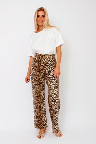 Yasleonora Denim Jeans Pants Leopard YAS