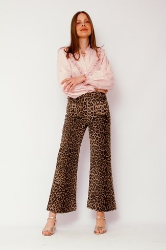 Gasparette Denim Jeans Pants Leopard Sweet Like You