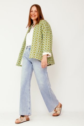 Laura Graphic Jacket Green Sweet Like You