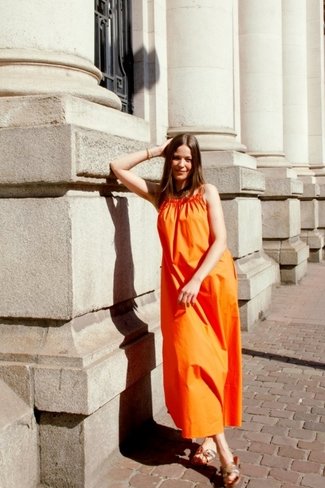 Loua Maxi Dress Orange Sweet Like You