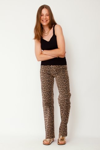 Barbara Wide Leg Jeans Leopard Sweet Like You